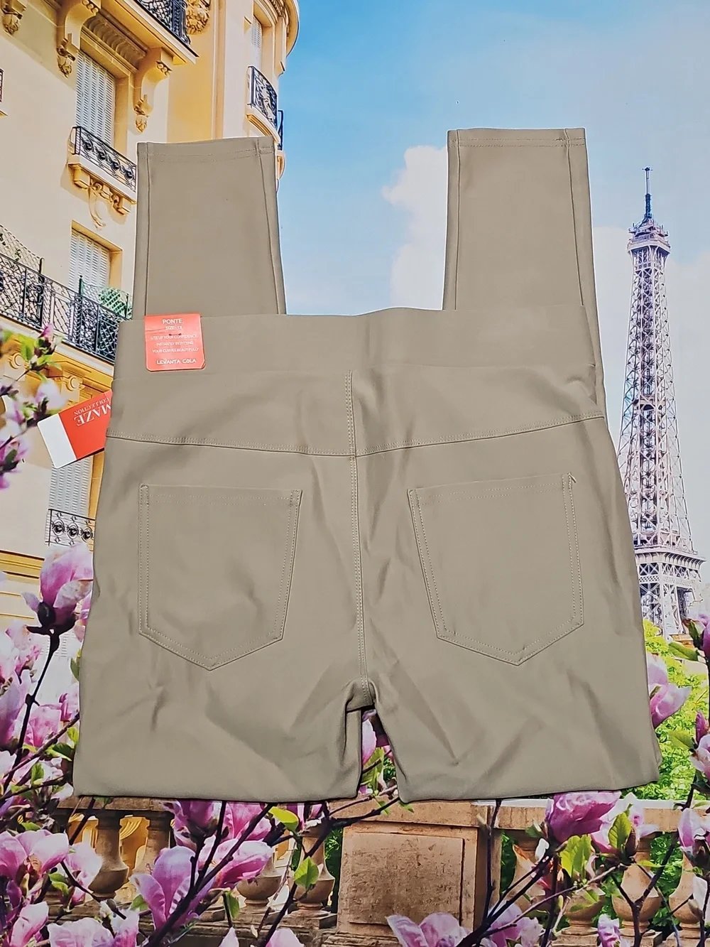 MAZE Tan Ponte Skinny Leggings in Taupe Size 1X New - Picture 5 of 5